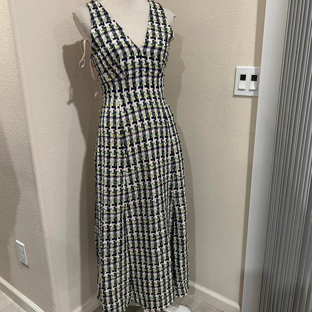 Kate spade green and blue tweed dress. Size 2 - Picture 1 of 6